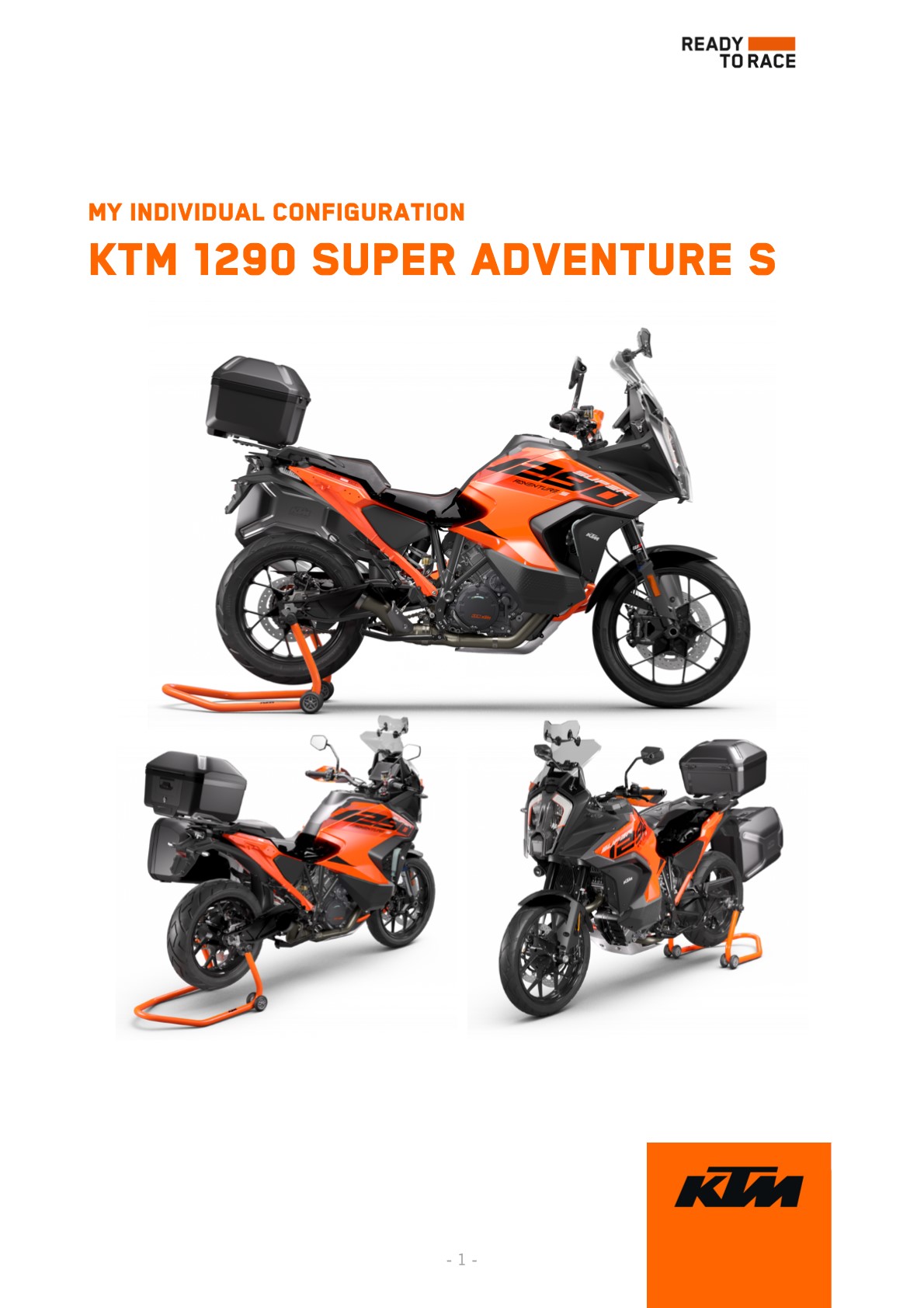 KTM 1290 Super Adventure S 2023 konfigurácia